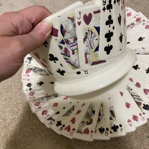 Red and White Ceramic Art Display